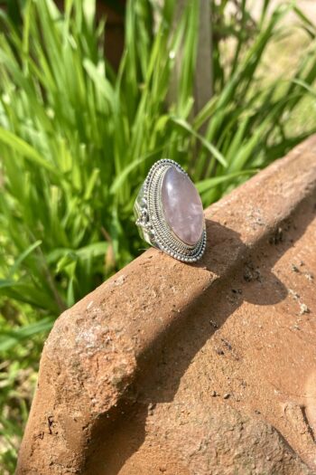 Anello Quarzo Rosa • misura 17