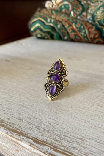 Anello in Ottone e Ametista
