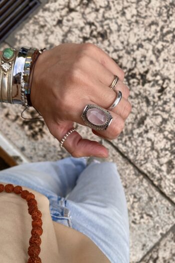 Anello Quarzo Rosa • misura 18