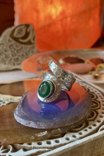 Anello Radice di smeraldo - Regolabile