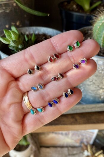 Orecchini Lobo con Pietre dure