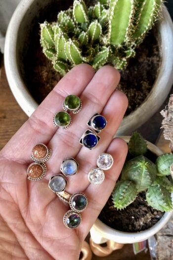 Orecchini Lobo Pietra Dura