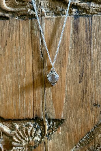 Collana Quarzo Rosa Taglio Chiaro