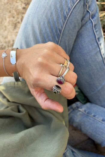 Anello Pietrine e Brillanti • Regolabile