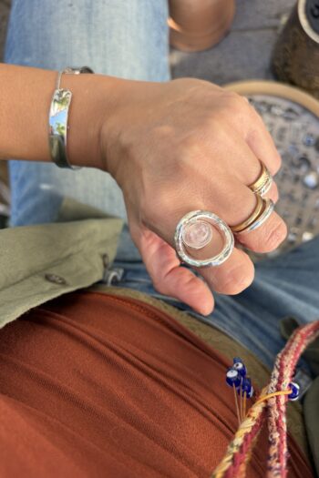 Anello Quarzo Rosa • misura 20.5