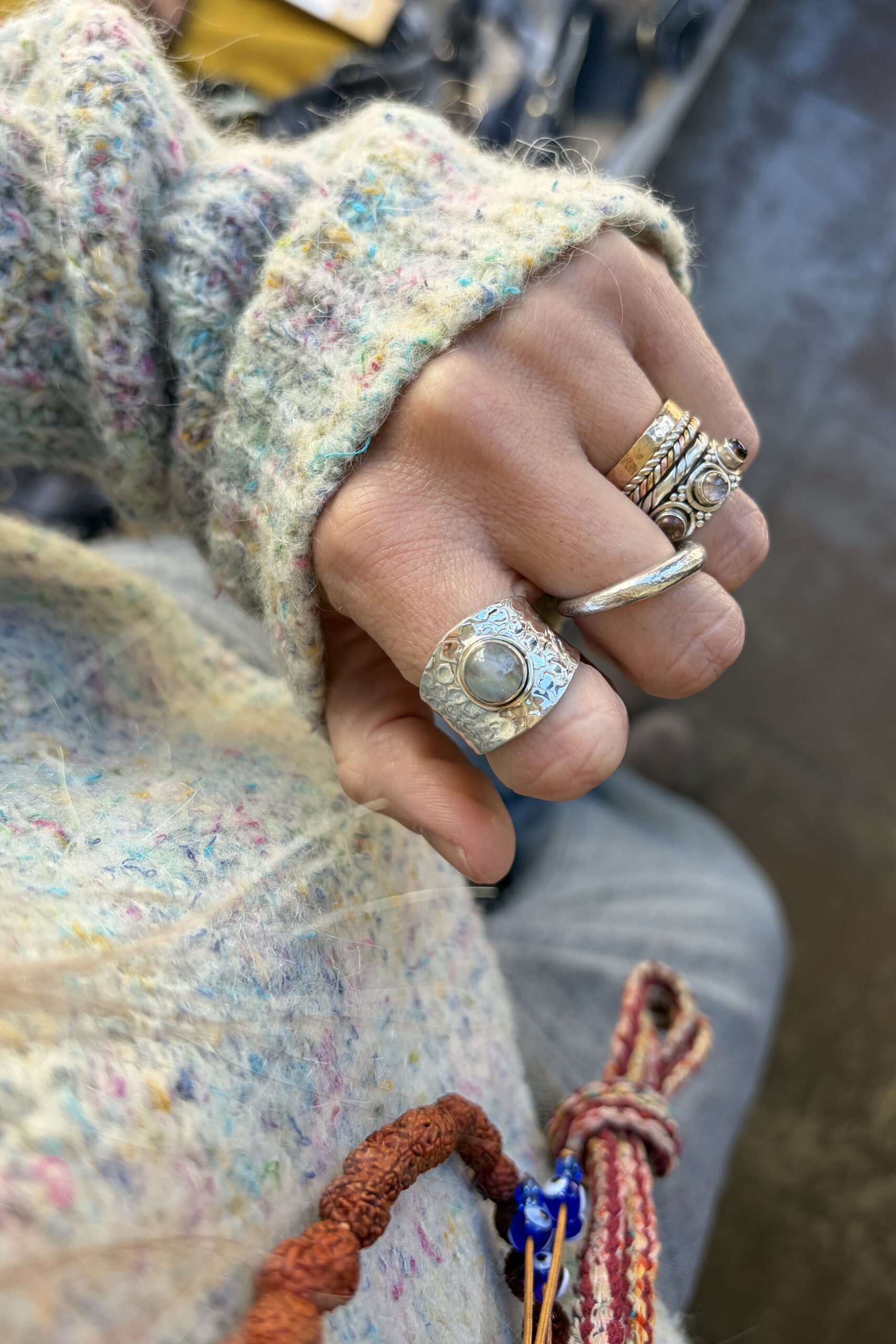 Anello Argento Regolabile • Labradorite